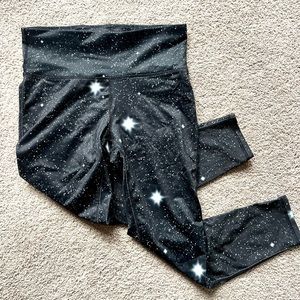 Celestial Galaxy Print Athletic Leggings